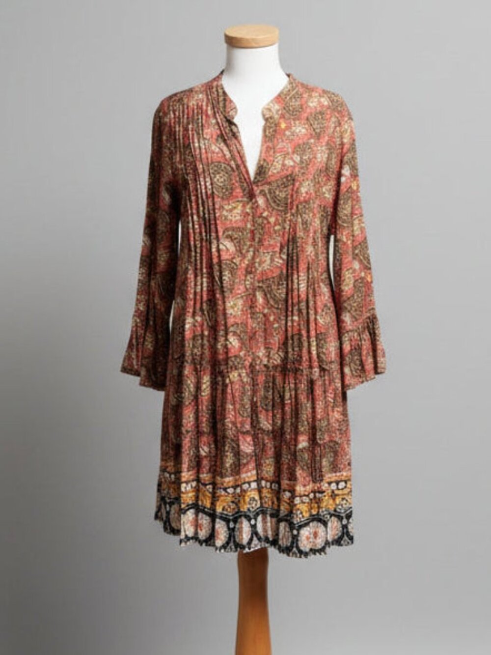 Sea Lustre cinnamon print Penny Swing dress, size S/M